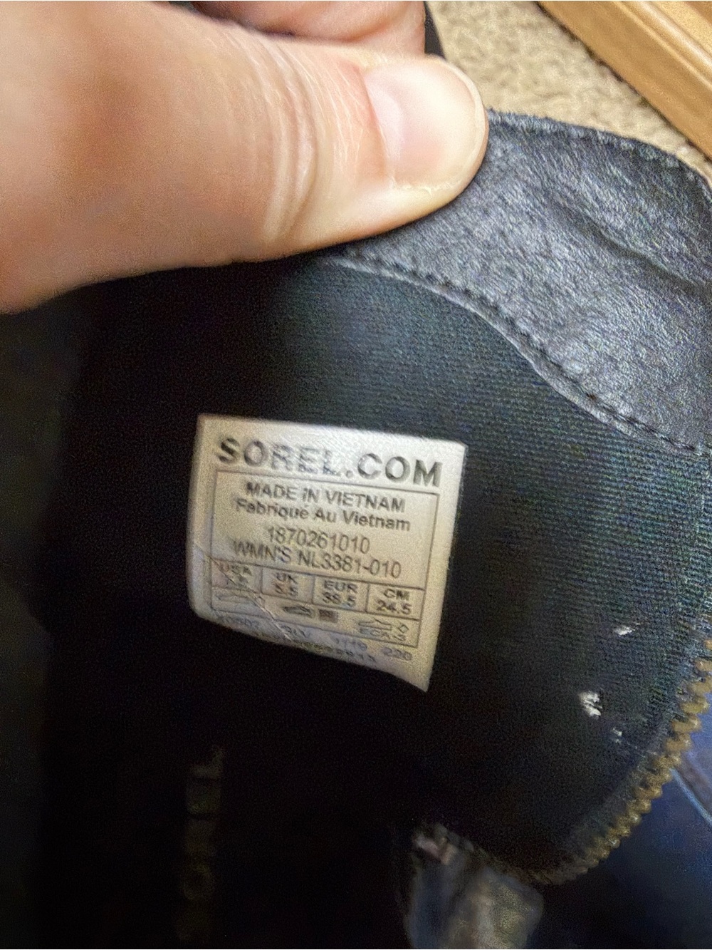 Sorel Black Leather & Suede Block Heel Ankle Boots - Picture 4 of 4